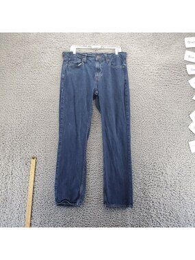 Old Navy Jeans Mens 34x32 Blue Straight Built-In Tough Cotton Classic Style